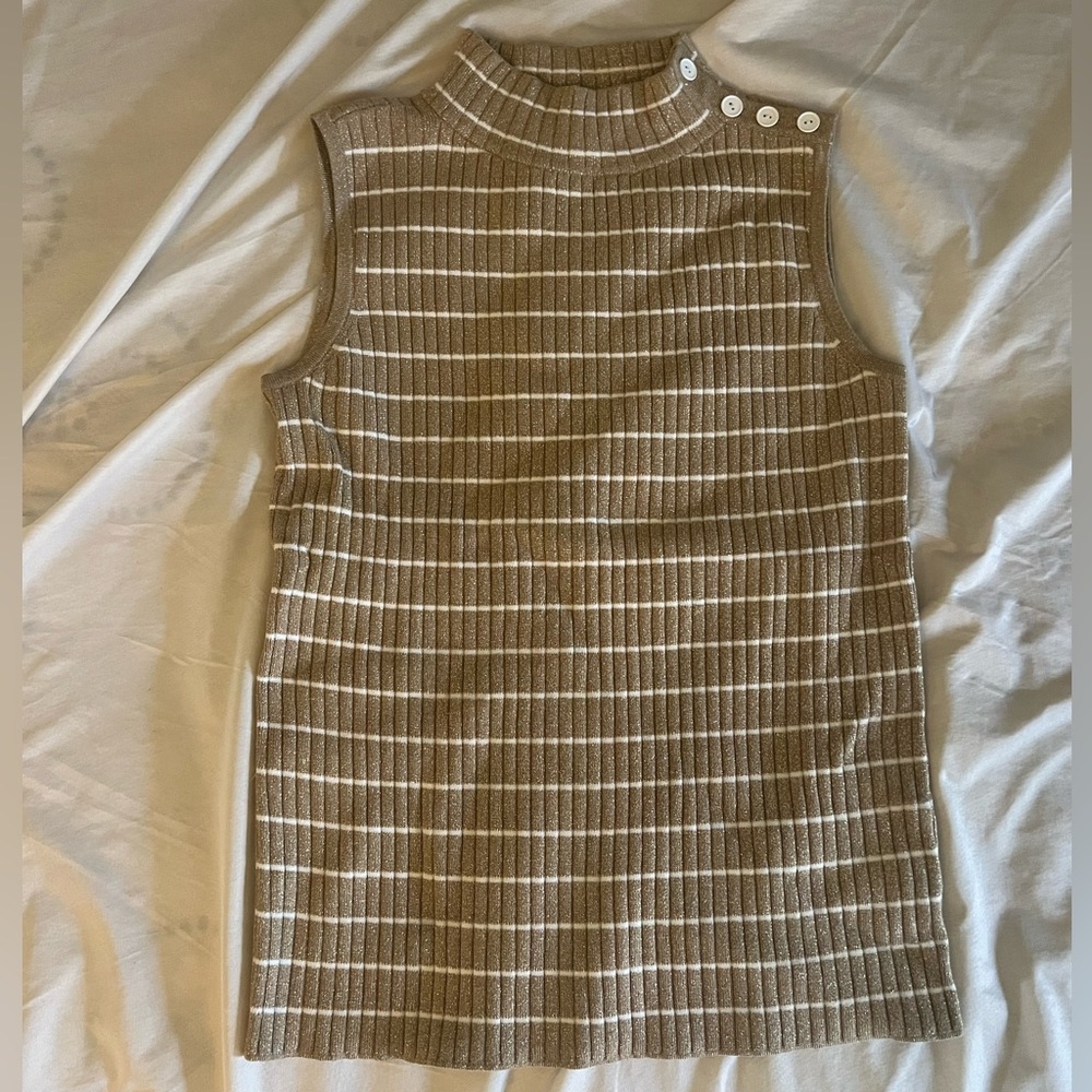 Gold Talbots Sleeveless Turtleneck